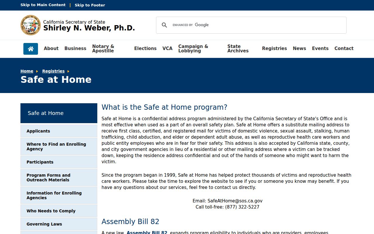 La Mirada people search privacy through California Safe at Home