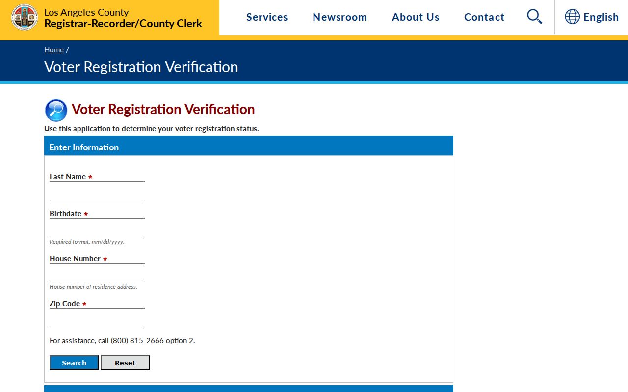 La Mirada voter registration status lookup fields